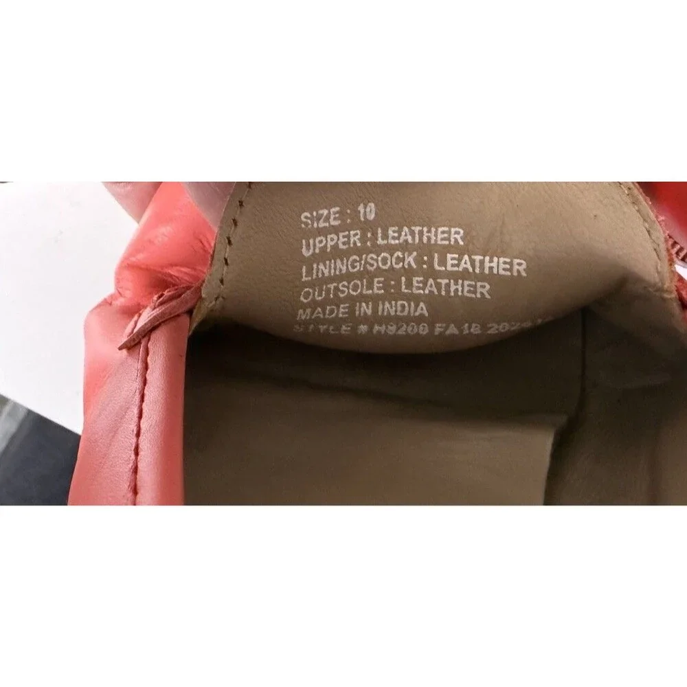 J Crew Ryan Penny Loafers Leather Coral Pink Slip On Shoes Women’s Sz 10
